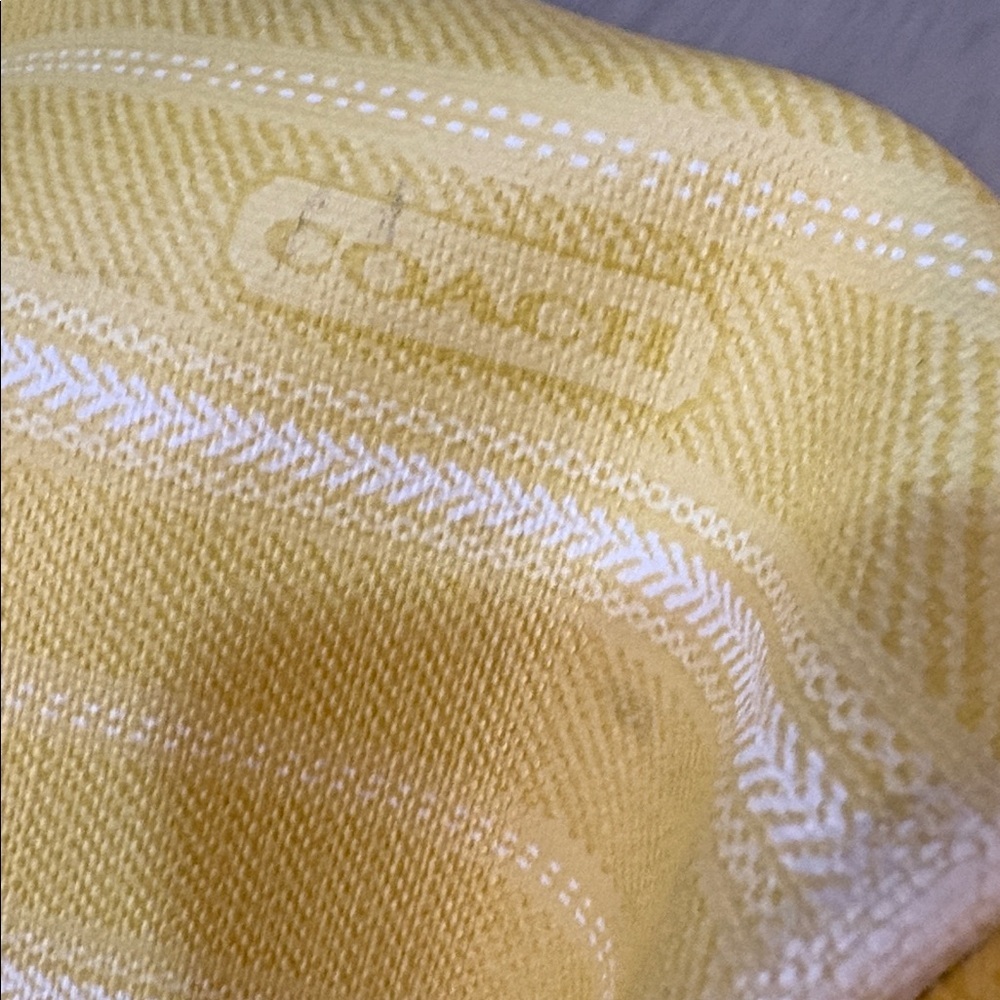 Coach legacy Yellow and Cream Striped Tote - Picture 7 of 13